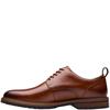 CLARKS MENS DRESS LACE SHOE - TAN LEATHER